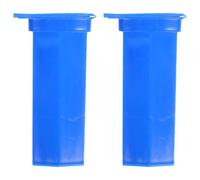 2 Pezzi Portavetrini Ovale Mini in Plastica con Coperchio | Custodia Sigillata, per Vetrini di Laboratorio e Anatomia Patologica, Uso Ospedaliero, Formato Portatile Blu