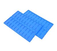 2 Pezzi Portavetrini per Microscopio a 20 Slot in Plastica Blu | Struttura Multislot, Asciugatura Rapida dei Campioni, Riutilizzabile, per Attività Scientifiche e Prove ad Alto Volume