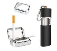 2 Pezzi Posacenere Portatile Tascabile, Posacenere Tascabile, Portacenere Portatile Da Tasca Antiodore, Porta Mozziconi Tascabile, Mini Portacenere Tascabile Per Fumatori, Passeggiate E Viaggio