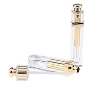 2 Pezzi PP Vuoto Lip Gloss Tubi Rossetto Contenitore FAI DA TE Strumenti C02 Oro, C02 Dorato, as described