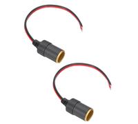 2 Pezzi Presa Accendisigari Auto Femmina, per 12V/24V 30A 35cm in Rame Dorato