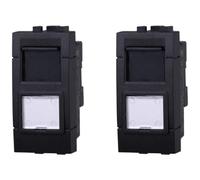 2 Pezzi Presa Dati RJ45 CAT5E, Compatibile Con Bticino Living Light (Nero)