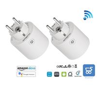 2 pezzi Presa Intelligente Wifi 10A Smart Plug alexa google timer remote control