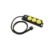 2 pezzi - Presa Multipla EUROLITE IP44 5m, Controllabile con Interruttore, Nero