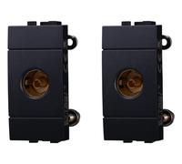 2 Pezzi Presa TV Femmina, Compatibile Con Bticino Living Light (Nero)