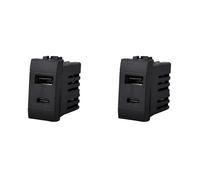 2 Pezzi Presa USB C da Muro 3.1A Ricarica Veloce Compatibile Con Bticino Living