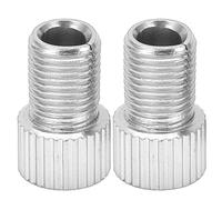 2 pezzi PRESTA per Schrader Valve Converter Adattatore per pompa per bicicletta in lega di alluminio di alta qualità per bicicletta mountain bike (argento)