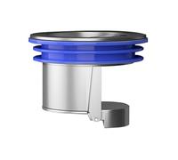 2 pezzi Preventer di scarico del flusso inverso, per il pavimento della doccia, per la cucina, la fogna, il filtro antiodore, per tubi e servizi igienici (argento)