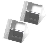2 Pezzi Prisma Triangolare di Dispersione 1 Pollice in Cristallo Ottico | Superficie Lucida e Trasparente, Allineamento Stabile del Fascio, per Microscopia a Fluorescenza e Aula