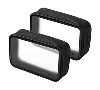 [2 Pezzi]ProCase Beauty Case da Viaggio, Borsa Approvato TSA Trasparente Impermeabile per il Aeroporto Trasporto e il Checkpoint per Liquidi Creme e Cosmetici, Deodorante, Shampoo, Bagnoschiuma