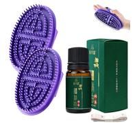 2 Pezzi Professional Meridian Brush, con oli essenziali da 10 ml e metro a nastro da 1.5 metri, Brush da Meridian Massaggio, Per Vita, Addome, Gamba per Massaggiare Meridiani (Viola scuro)