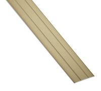 2 pezzi Profili di Transizione Alluminio di SOTECH/Autoadesivi/Super Piatti/Ottone Anodizzato/Profili per Pavimenti/Larghezza 37 mm/Lunghezza 100 cm/Profili per Unire Due Pavimenti