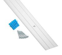 2 pezzi Profili di Transizione di SOTECH/Profili per Pavimenti/Alluminio/Argento Anodizzato / 1000 x 37 x 2 mm/Forati/incl. Set di Fissaggio