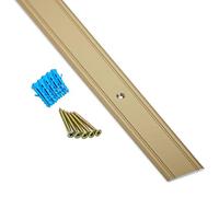 2 pezzi Profili di Transizione di SOTECH/Profili per Pavimenti/Alluminio/Ottone Anodizzato / 1000 x 30 x 2 mm/Forati/incl. Viti di Fissaggio e Tasselli