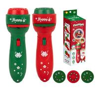 2 Pezzi Proiettore Della Torcia Elettrica Di Natale, Proiettore Della Torcia Per Bambino, 24 Decorazioni Diverse Per Albero Di Natale, Torcia Proiettore Di Babbo Natale