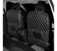 2 Pezzi Protettore dello Schienale Dell'auto per Hyundai Santafe Sonata Rohens Genesis Veracruz Matrix Azera Equus, Antiusura Sedile Posteriore Resistente Facile Pulire,A