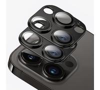 2 Pezzi Protezione Obiettivo Lente Pellicola Compatibile con iPhone 14 PRO/iPhone 14 PRO Max Telaio Alluminio Vetro Temperato Protezione 9H Alluminio Copertura Camera Lente Protettiva Opaca (Nero)