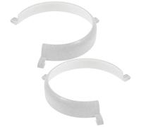 2 Pezzi Protezione per Piatti da Pranzo Clip, Bianco in Plastica | Bordo Rialzato e Curvo, Installazione a Clip, per Terapisti Occupazionali