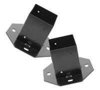2 Pezzi Protezione per Post in Metallo Nero, Base Postale Stabile | Supporto per Pali di Cassetta Postale, Uso su Recinzione e Ponte, Design Classico Moderno