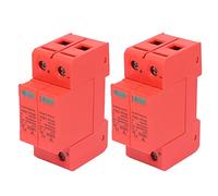 2 Pezzi Protezione Sovratensioni 2P 40kA per Impianto Fotovoltaico DC, SPD su Barra DIN con Indicatore Luminoso, Custodia Ignifuga Classe C (DC 1000V)