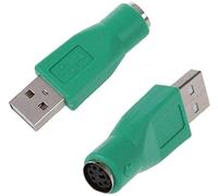 2 pezzi PS / 2 spina a USB adattatore presa di ricambio PS / 2 al convertitore USB per la vecchia tastiera verde Moda con bello