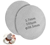 2 Pezzi Puck Screen 58.5mm, Filtri Riutilizzabile Schermo a Disco 1,7 mm di Spessore 150 μm Schermo per Caffè in Acciaio Inossidabile 316L per Portafiltro Espresso Portafilter Cestino Filtro