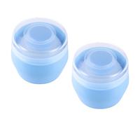 2 Pezzi Puff per Talco Blu in Pp e Morbido per Bambini | Box Porta Polvere, Asciugatura Rapida, Applicazione Uniforme, Struttura che Non Si Deforma