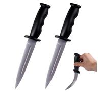 2 Pezzi Pugnale di Gomma, 25 cm Coltelli da Allenamento in Gomma, Portable Pugnali Falsi, Arti Marziali Pugnale di Gommas, Resistente & Durevole, Coltello Finto per Addestramento di Arti Marziali
