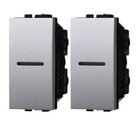 2 Pezzi Pulsante Assiale Compatibile Con Bticino Living Light (Grigio)