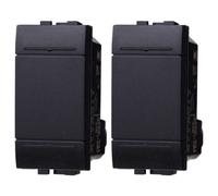 2 Pezzi Pulsante Compatibile Con Bticino Living Light (Nero)