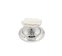 2 pezzi Pulsante di scarico WC in ceramica multicolore(White)