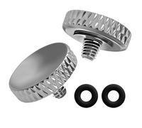 2 Pezzi Pulsante di Scatto,Pulsante Rilascio Otturatore per Fotocamera,Soft Release Button Ergonomico,Otturatore Pulsante Fotocamera Concavo Adatto per la Maggior Parte Delle Fotocamere-Argento