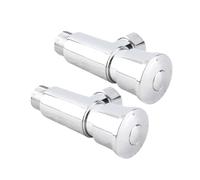 2 pezzi pulsanti serbatoio WC, sostituzione pulsante valvola di scarico G1/2 vite superiore in lega di zinco pulsante WC sostituzione kit di riparazione WC parti del serbatoio