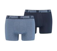 2 Pezzi Puma Boxer Boxershorts Uomo Slip Cotone Elastan Colore Nero/Grigio/Blue