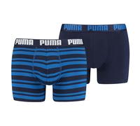 2 Pezzi Puma Boxer Boxershorts Uomo Slip Cotone Elastan Colore Nero/Grigio/Blue
