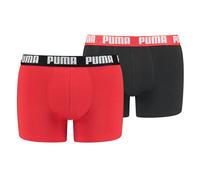 2 Pezzi Puma Boxer Boxershorts Uomo Slip Cotone Elastan Colore Nero/Grigio/Blue