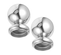 2 Pezzi Punta Decorativa Sferica in Acciaio Inox | Argento, Resistente All’usura e Poco Fragile, Installazione Semplice, Finitura Elegante per Staccionata Esterna