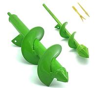 2 Pezzi Punta per Trivella a Spirale da Giardino, Trivella per Terreno, Trivella per Trapano, Punta Trapano, per Pali Recinzione Attrezzi per Orto (8 cm x 30 cm e 4 cm x 22 cm)