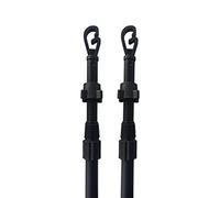 2 pezzi puntelli per stendibiancheria, in metallo resistente, estensibile, da 120 cm a 204 cm (2)