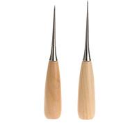 2 Pezzi Punteruolo Posizionamento Tools Trapano per Cuoio Punzonatrici Manico in Legno Fai da Te in brossura Leathercraft Strumenti Costura Accessori