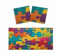 2 pezzi puzzle fluorescenti coperture per plafoniere 1,2 x 0,6 m | Decorazione magnetica da soffitto per aula, ufficio, casa