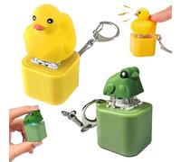 2 Pezzi Quacking Duck Keychain, Portachiavi Fidget A Forma Di Rana Gracidante, Duckeys Quacking Fidget Toy, Giocattolo Fidget Rana, Portachiavi Rana Fidget, Per Giovani, Bambini, Lavoro, Scuola