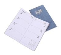 2 Pezzi Quaderno Agenda Settimanale Mini A6, 60 Pagine | Cuciture Strette e Angoli Arrotondati, Scrittura e Messaggi, Uso in Ufficio e Quotidiano