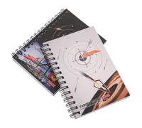 2 pezzi Quaderno Punteggi Tiro Arco Tascabile a Spirale Bianco nero | ABS e Carta, Formato 13x9,8x1,5cm, per Giudici e Arcieri, Uso Esterno