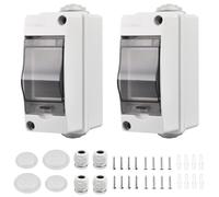 2 Pezzi Quadro Elettrico Esterno Piccolo, Quadro Elettrico 2 Moduli, Scatola Sta