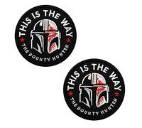 2 pezzi questa è la maschera per casco The Way compatibile con Star War Embroidered Hook and Loop Fastener Backing Tactical Patch per abbigliamento, borse, zaino, uniforme, jersey
