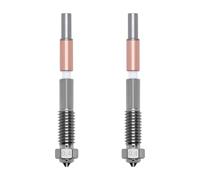 2 pezzi Quick Swap Hardened Steel Nozzles for Plus4, 3D Printer 0,4 mm Ceramic Thermal Insulation Copper Alloy and Hardened Steel Tip Hotend Nozzle for Qidi Plus4