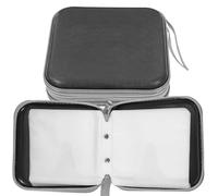 2 Pezzi Raccoglitore Cd/dvd Nero in Plastica, 40 Slot, Chiusura Zip | Custodia Leggera, Previene Danni e Umidità, Tiene Ordine per Casa e Auto, Formato Compatto