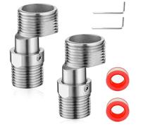 2 Pezzi Raccordo A S In Acciaio Inox Raccordo A S Girevole A 360° Lunghezza Regolabile Adattatori Di Collegamento Con 2 Chiavi A Brugola E 2 Cinghie In Materiale Grezzo Per Bagno E Cucina