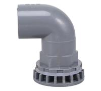 2 Pezzi Raccordo di Scarico per Acquario, Gomito PVC 90 Gradi 20 MM | Base Piatta, Innesto Doppio da 20mm, Collegamento Stabile, per Sump e Tubazioni di Scarico in Acquario